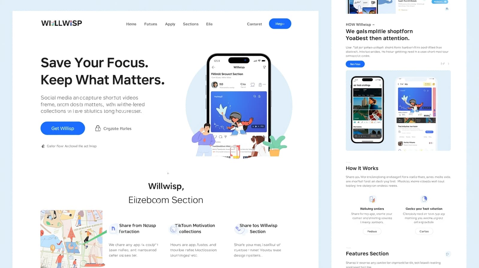 Willwisp app interface
